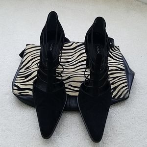 Via Spiga black suede shoes